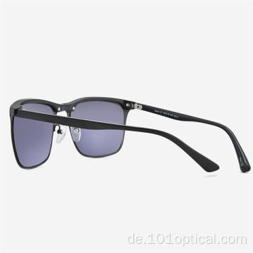 Quadratische Metall-Sonnenbrille für Damen und Herren